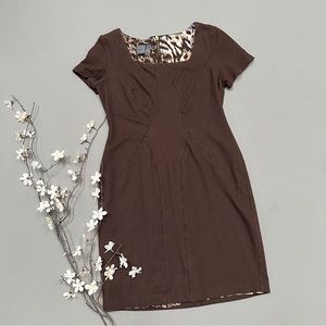 MUSE soft stretchy brown sheath dress, 6.